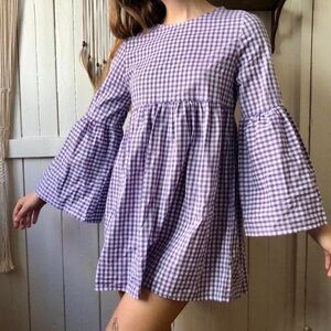 Urban Outfitters Women's White and Purple Dress Size S/P
